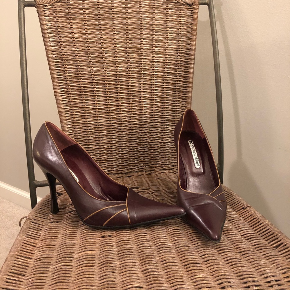Vintage | Marino Fabiani Maroon Leather Pumps